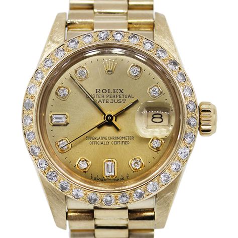 rolex women's 18k gold president watch|rolex lady datejust 18 ct.